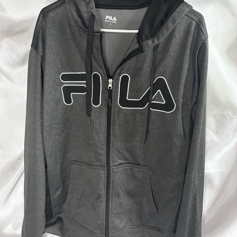 Fila Dark‎ Gray Zip-Up Hoodie